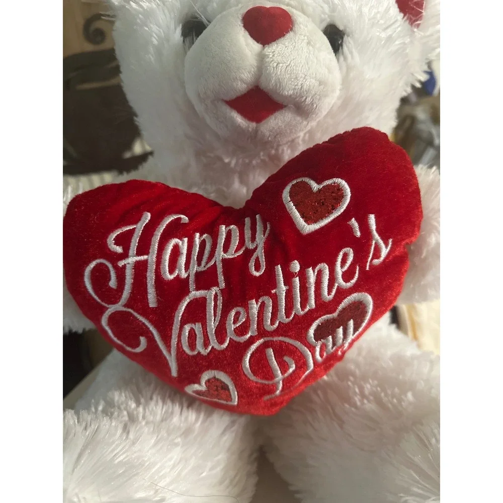Dan Dee Sweetheart Teddy 2020 White Plush Bear Happy Valentines Day Heart 12in